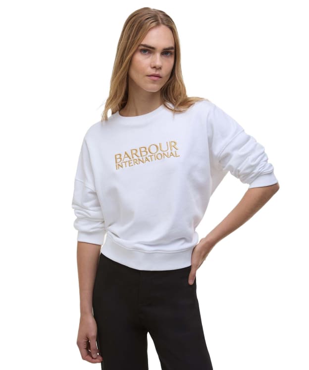 Women's Barbour International Dakota Sweatshirt - White