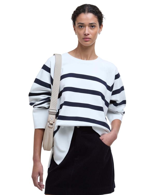 Women's Barbour Delaney Sweatshirt - Cloud Stripe