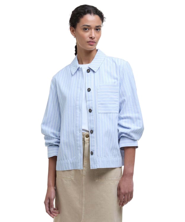 Women's Barbour June Overshirt - Chambray Stripe