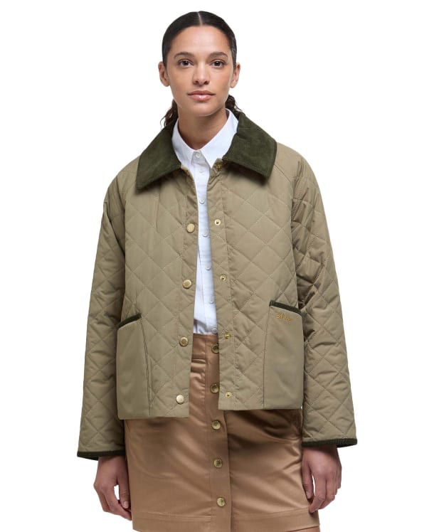 Women's Barbour Anise Quilted Jacket - Dusky Green / Ancient Tartan