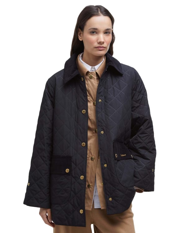 Women's Barbour Corinne Quilted Jacket - Black / Ancient 