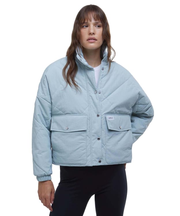 Women's Barbour International Zola Quilted Jacket - Light Steel Blue