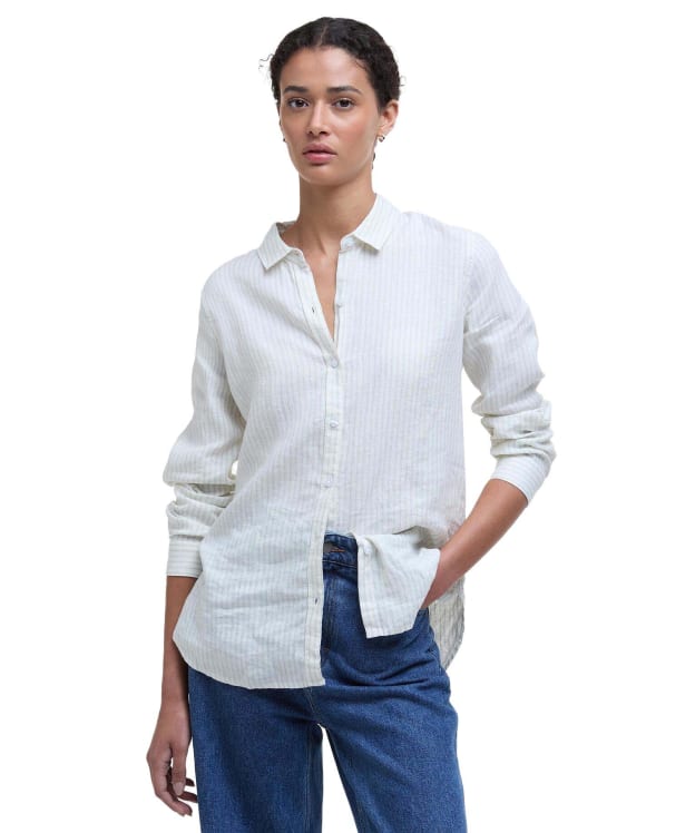 Women's Barbour Marine Shirt - Aqua Stripe