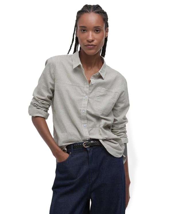 Women’s Barbour Beachfront Shirt - Dusky Green Stripe