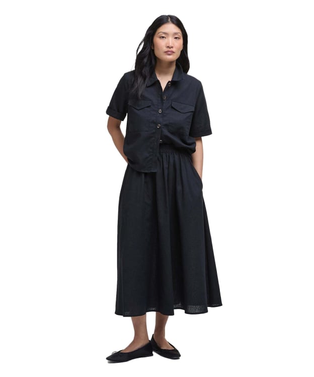Women's Barbour Elsie Midi Skirt - Black