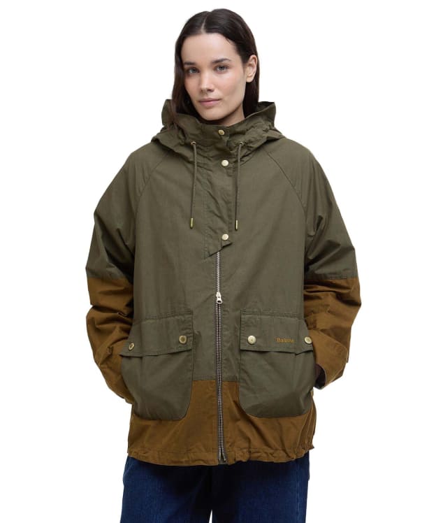 Women's Barbour Hayley Showerproof Jacket - Dusky Green