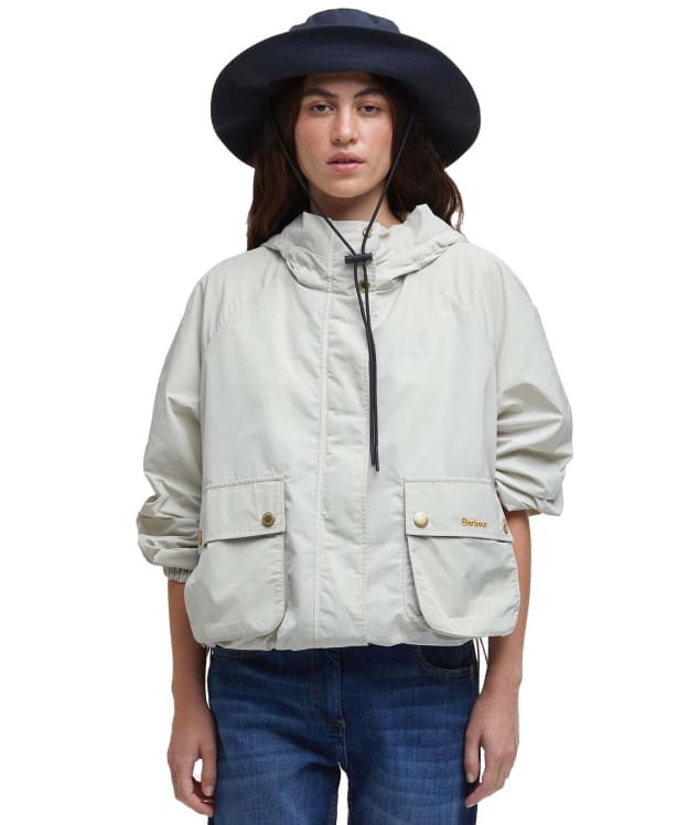 Women's Barbour Mae Showerproof Jacket - Stone / Ancient Tartan