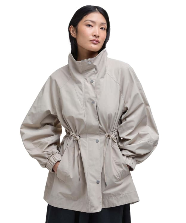 Women's Barbour Suri Showerproof Jacket - Light Sand / Safari Tartan