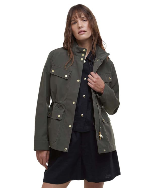 Women's Barbour International Brea Showerproof Jacket - Envy Green