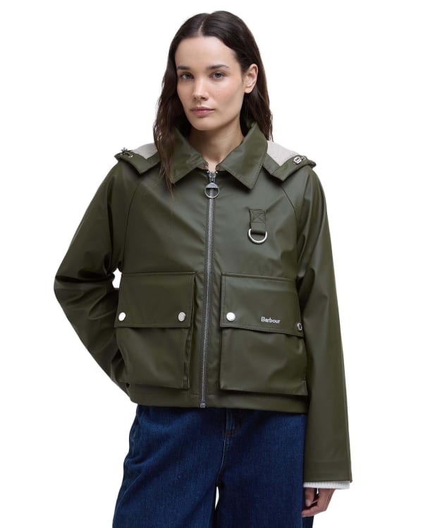Women's Barbour June Showerproof Jacket - Deep Olive