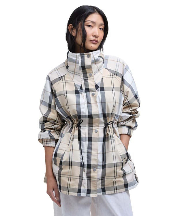 Women's Barbour Suri Checked Showerproof Jacket - Safari Tartan