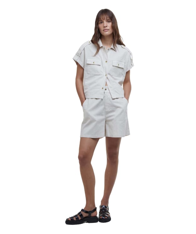 Women's Barbour International Priya Shorts - Light Stone