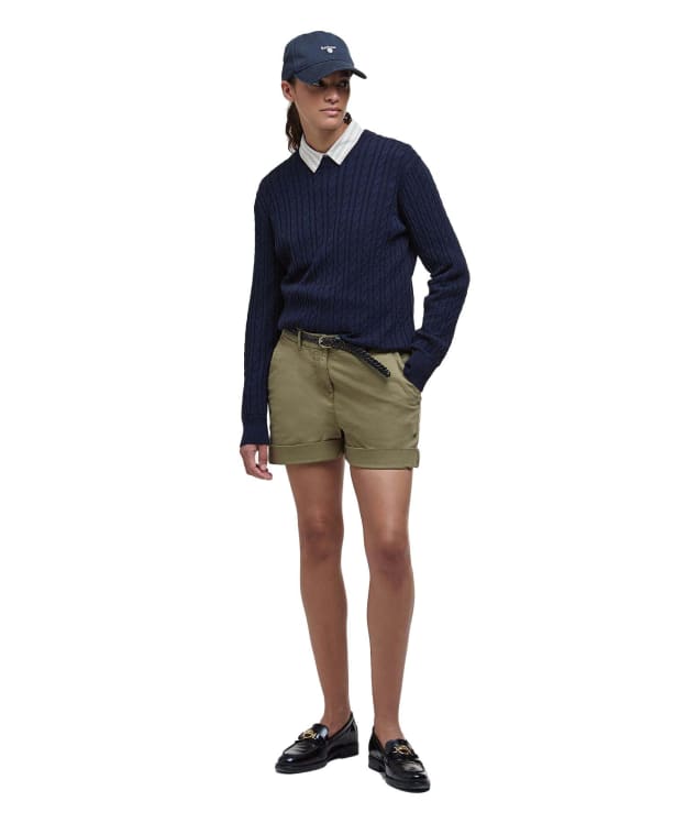 Women's Barbour Chino Shorts - Khaki