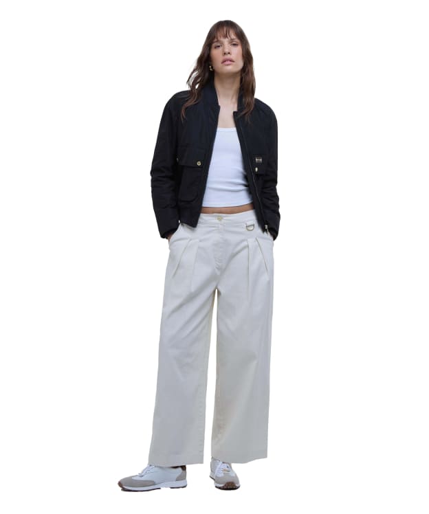 Women's Barbour International Dakota Trousers - Light Stone