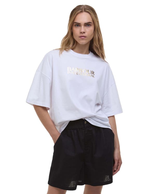 Women's Barbour International Dakota T-Shirt - White