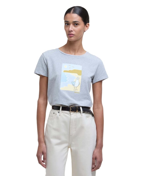 Women's Barbour Merseyside T-Shirt - Light Grey Marl