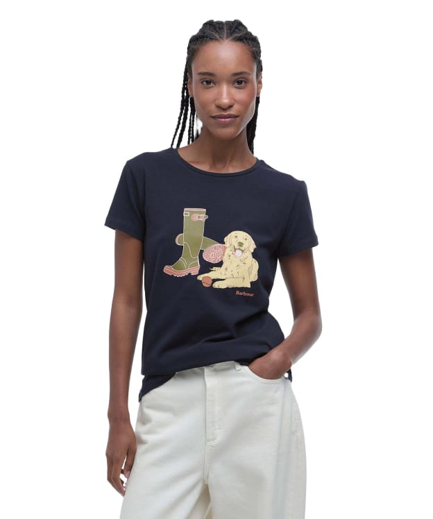 Women's Barbour Rowen T-Shirt - Navy