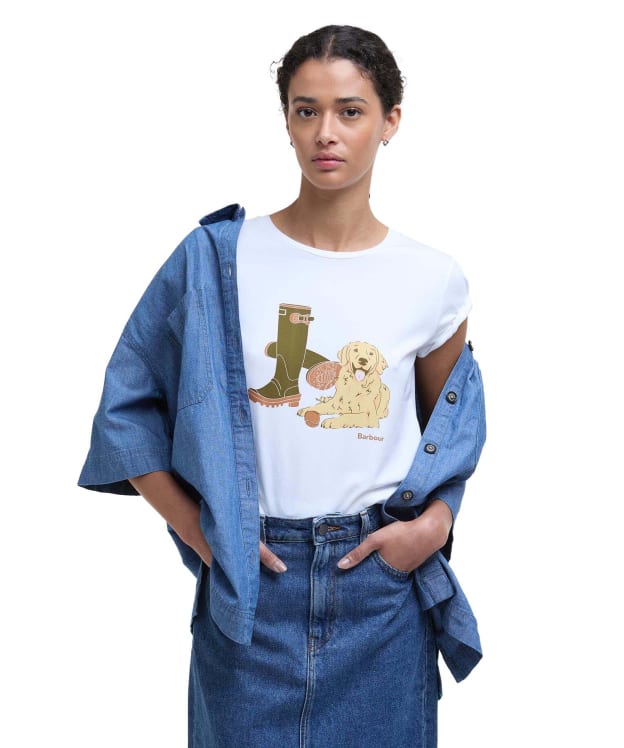 Women's Barbour Rowen T-Shirt - White