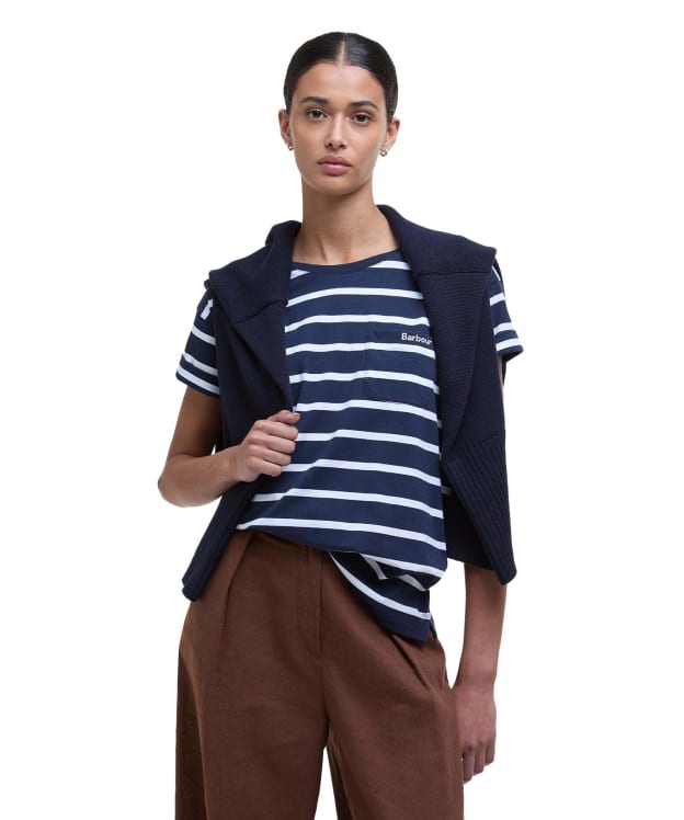 Women's Barbour Otterburn Stripe T-Shirt - Navy / White