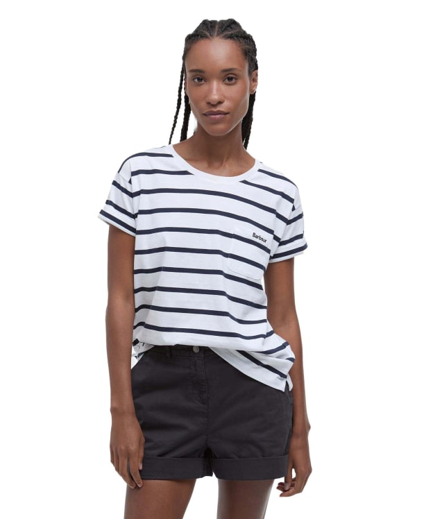 Women's Barbour Otterburn Stripe T-Shirt - White / Navy