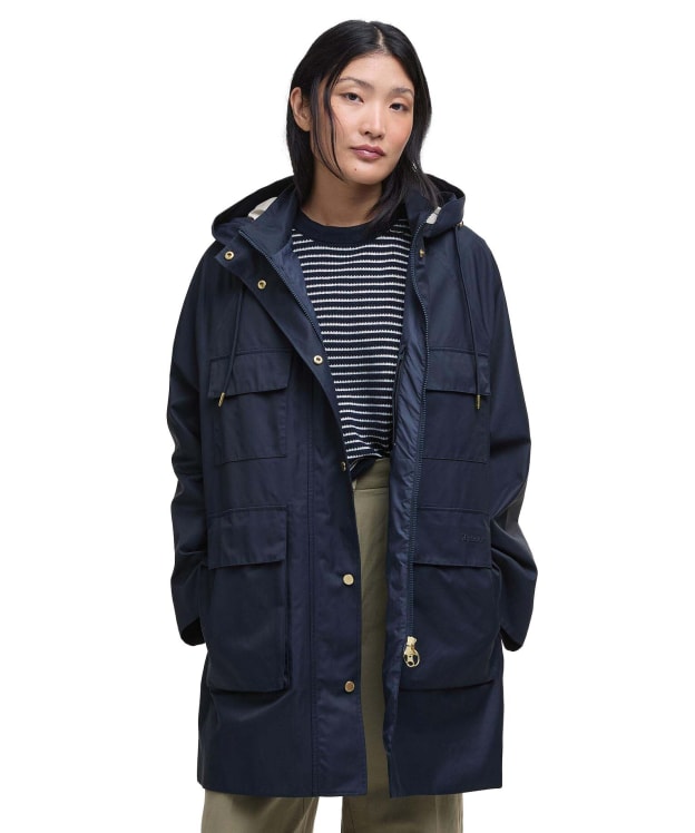 Women's Barbour Khai Waterproof Jacket - Dark Navy / Rosemary