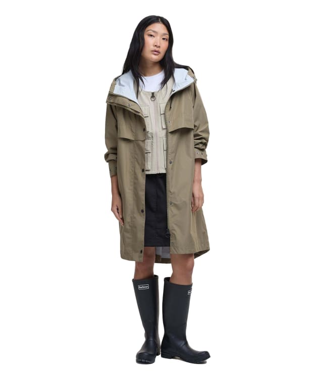 Women's Barbour Jayla Waterproof Parka - Dusky Green