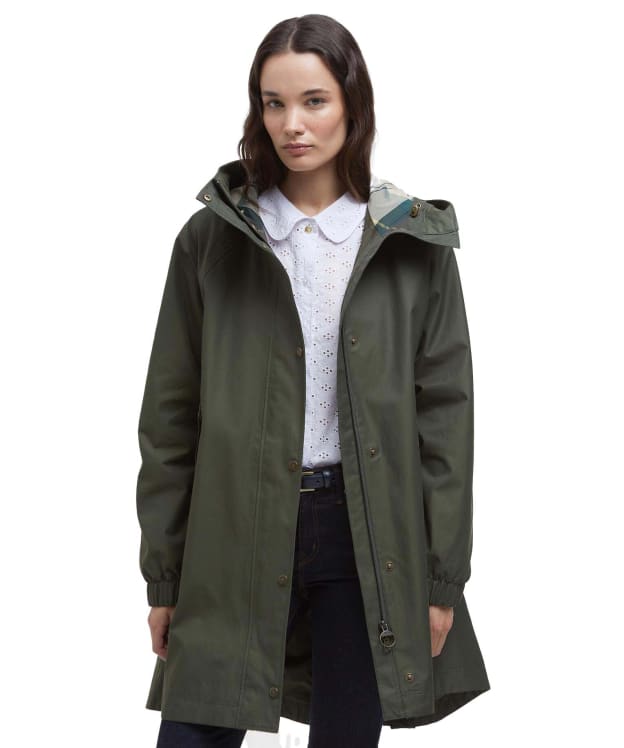 Women's Barbour Chesney Waterproof Jacket - Olive / Ancient Tartan