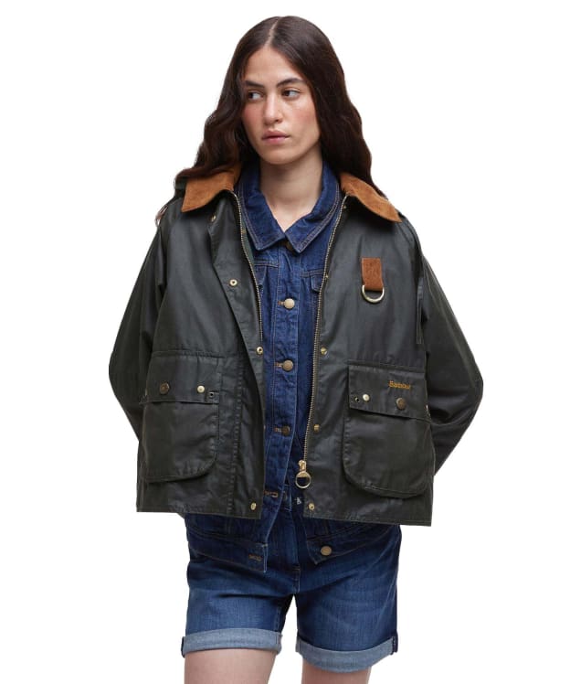 Women's Barbour Erma Waxed Jacket - Archive Olive / Ancient