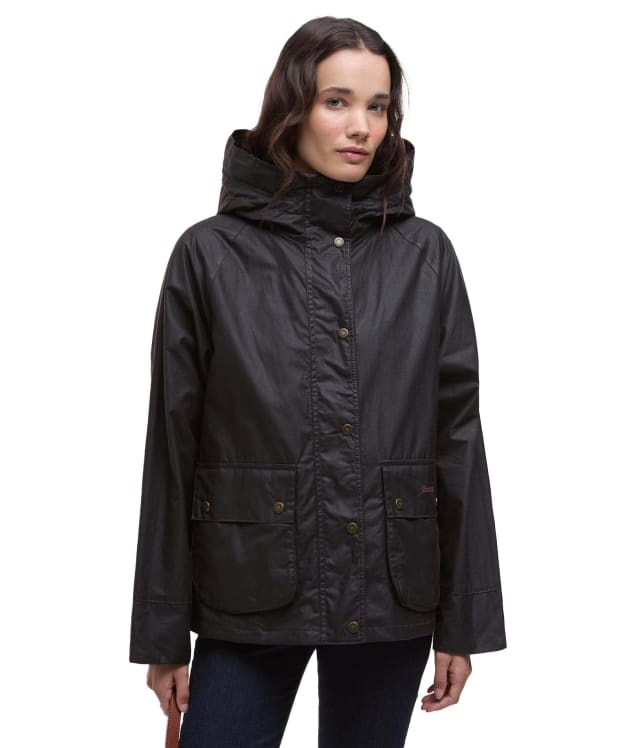 Women's Barbour Hollies Waxed Jacket - Rustic / Ancient Tartan
