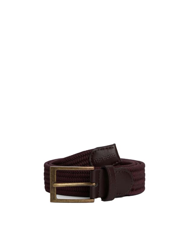 Men's Barbour Nevis Webbing Belt - Burnt Heather