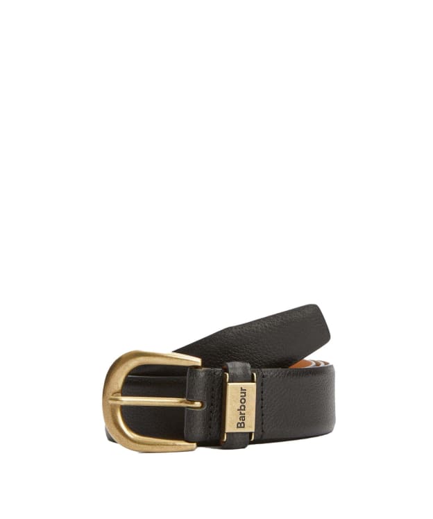 Men's Barbour Clyde Leather Belt - Black