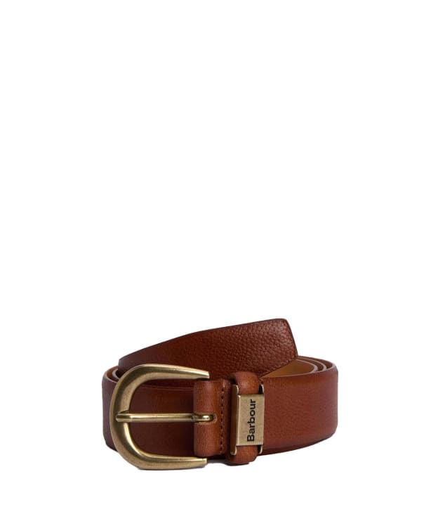 Men's Barbour Clyde Leather Belt - Brown