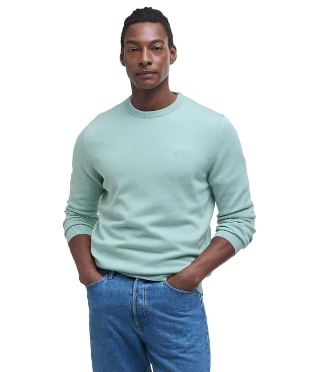 Men's Barbour Pima Cotton Crew Neck Sweater - Pale Apple