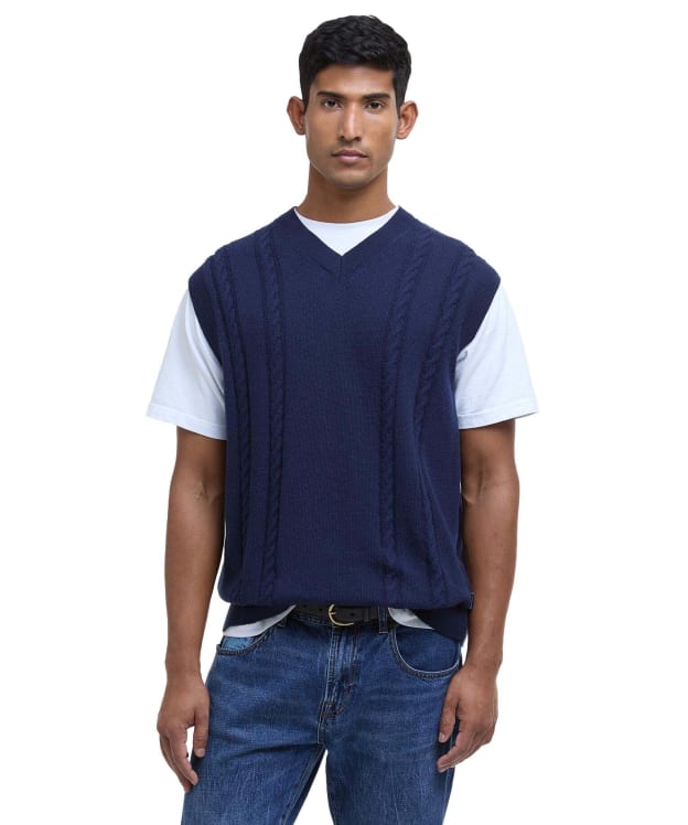 Men's Barbour Navar Knitted Vest - Navy