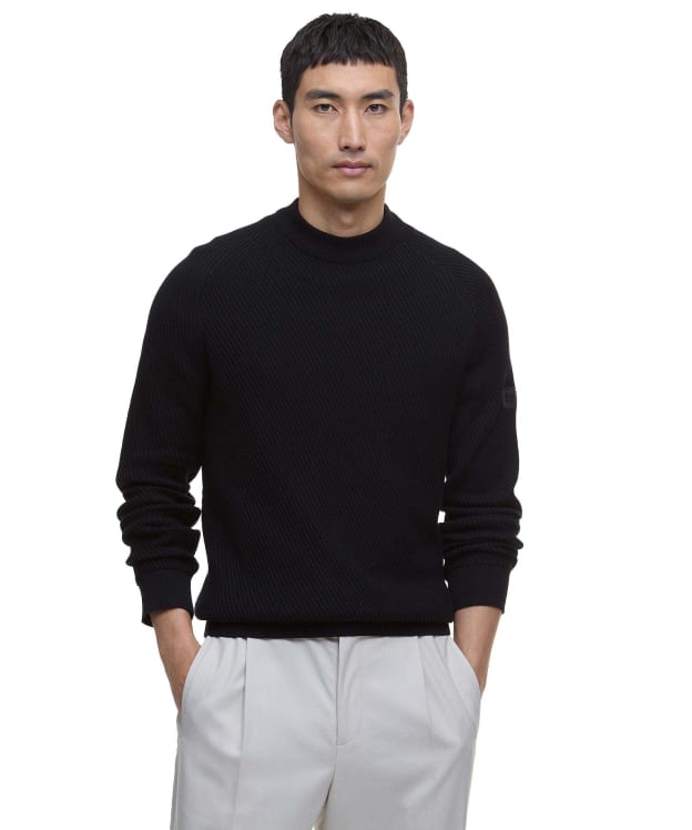 Men's Barbour International Dune Crew Neck Jumper - Black