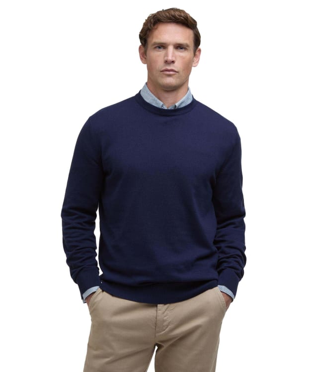Men's Barbour Bayfield Knitted Crew Jumper - Navy