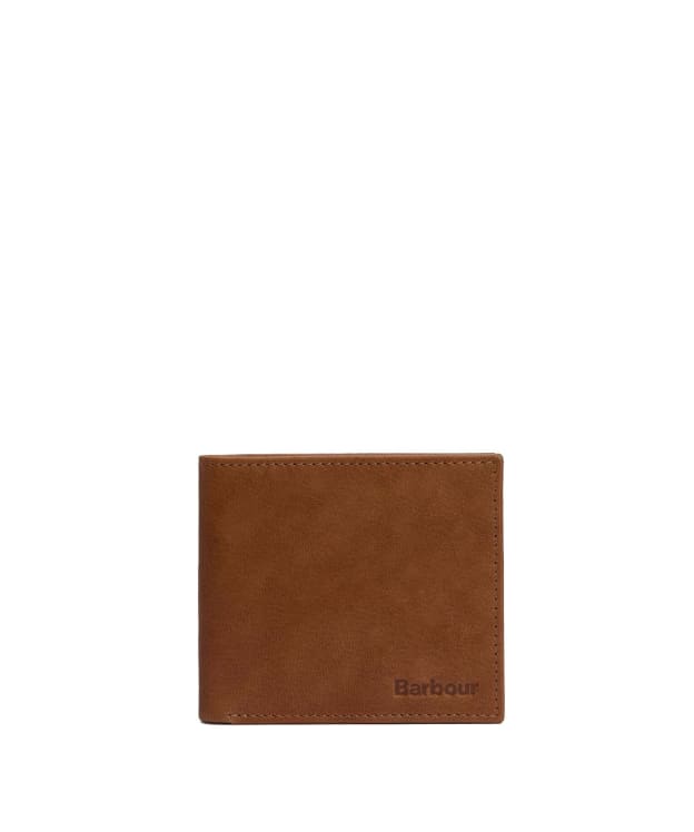 Men's Barbour Beauly Leather Billfold Wallet - Caramel