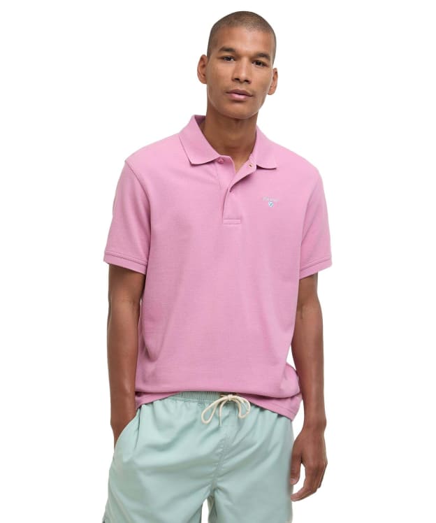 Men's Barbour Sports Polo 215G - True Pink