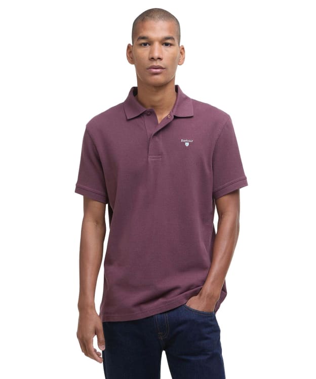Men's Barbour Sports Polo 215G - Burnt Heather