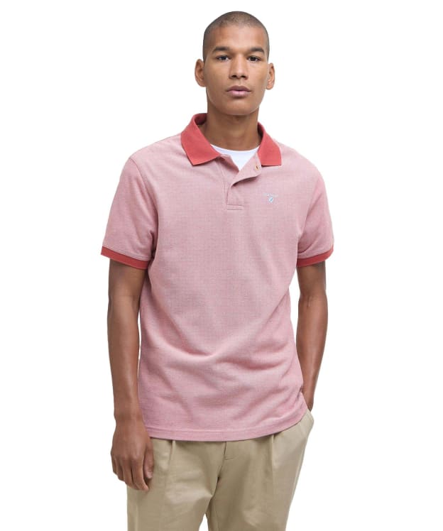 Men's Barbour Sports Polo Mix Shirt - Red Spice