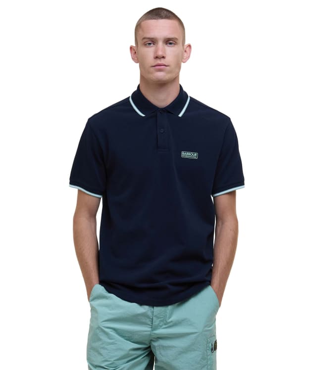 Men's Barbour International Evan Tipped Polo Shirt - Sapphire Navy