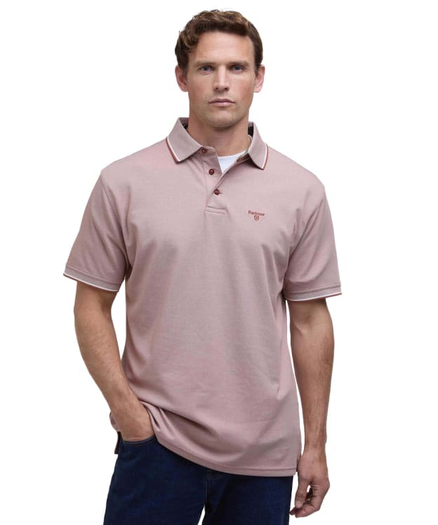Men's Barbour Heydon Performance Polo Shirt - Dark Rust