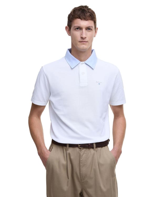 Men's Barbour Oxtown Feature Tailored Fit Polo Shirt - White