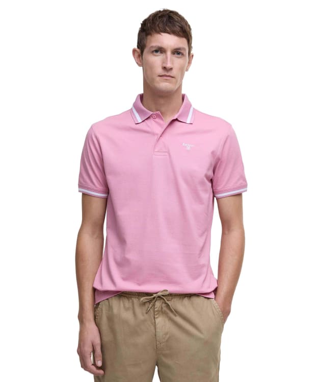 Men's Barbour Ferrybridge Lightweight Tailored Fit Polo Shirt - True Pink