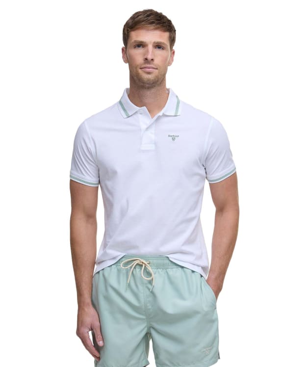 Men's Barbour Ferrybridge Lightweight Tailored Fit Polo Shirt - White