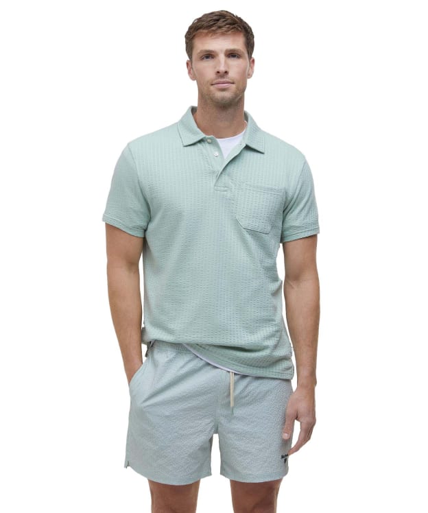 Men's Barbour Dymchurch Seersucker Polo Shirt - Pale Apple