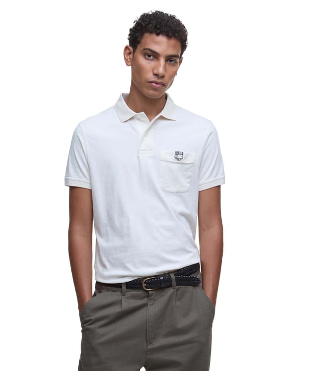 Men's Barbour Tothill Tailored Fit Polo Shirt - Antique White