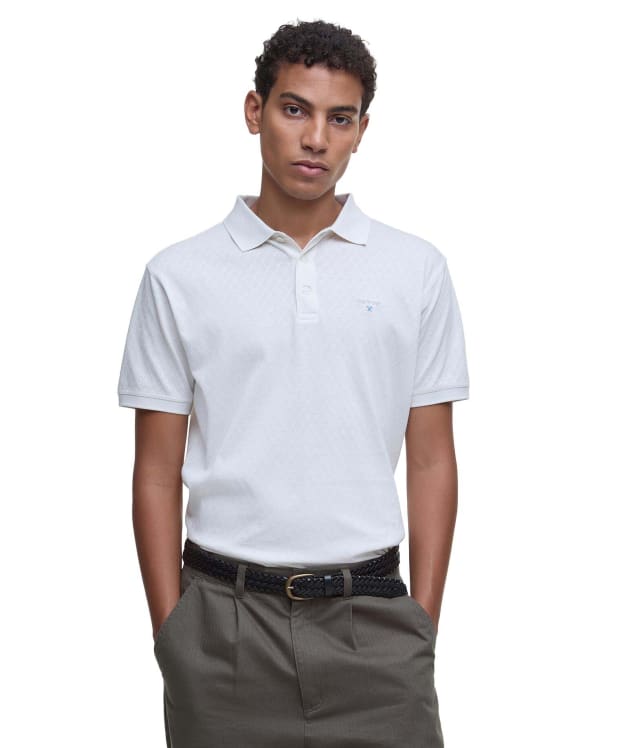 Men's Barbour Sutton Tailored Fit Polo Shirt - Antique White