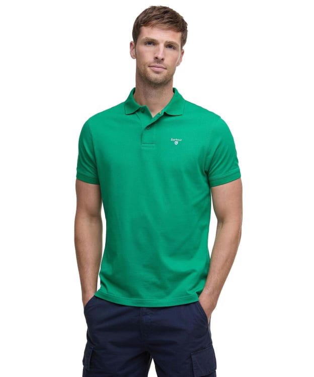 Men's Barbour Active Tailored Fit Polo Shirt - Hedge Green