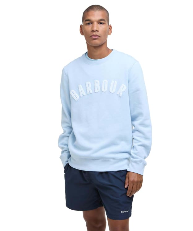 Men's Barbour Prep Logo Crew Sweater - Ocean Sky